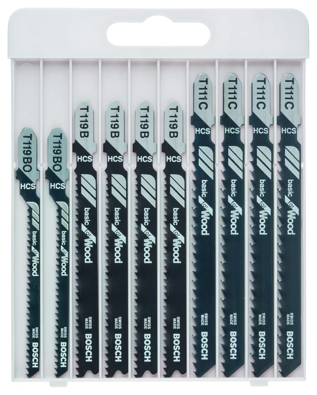 BOSCH Stichsägeblatt-Set »X-Pro Line Basic«, für Holz, 10-teilig - blau