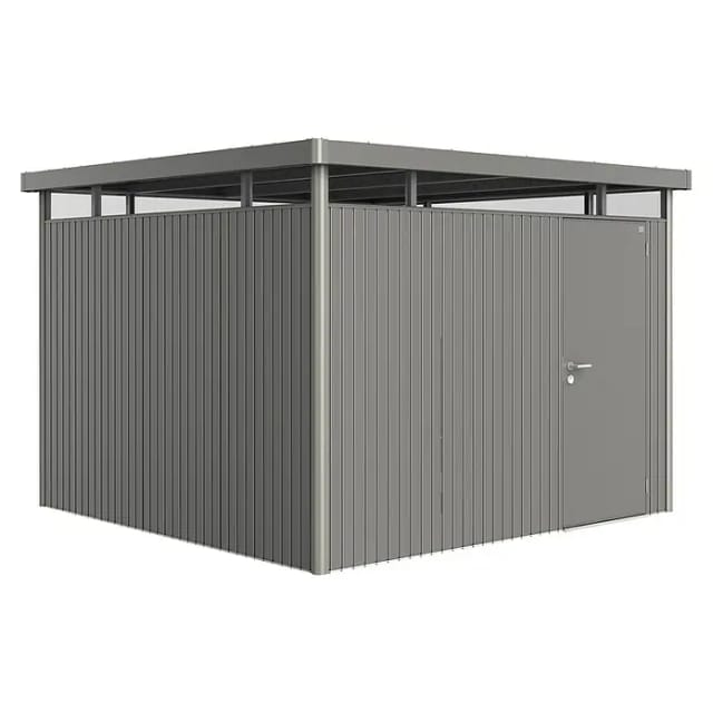 BIOHORT Gerätehaus »Gerätehaus Highline«, BxHxT: 314,3 x 221 x 314,3 cm (Außenmaß), Gr. H6, quarzgrau-metallic,