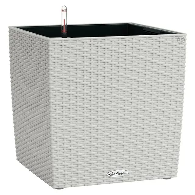 LECHUZA Pflanztopf »CUBE«, H41xB41xL41 cm lichtgrau