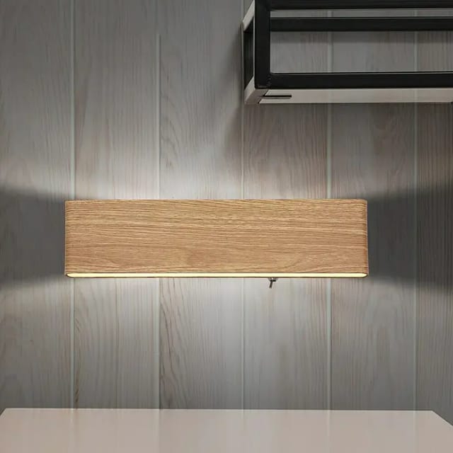GLOBO LIGHTING Wandleuchte »SIEGFRIED«, 29,5 x 8 cm, 12W, 450lm, 3000K, inkl. Leuchtmittel - braun