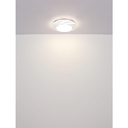 GLOBO LIGHTING Deckenleuchte »FLORDELIS«, D.38 cm, 968lm, Metall, weiß matt, chrom, inkl. Leuchtmittel - grau