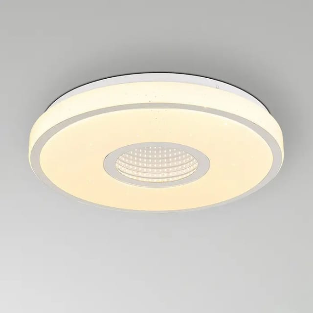 GLOBO LIGHTING Deckenleuchte »ASTANIA«, D: 38 cm,1200lm, Metall, weiß, 3D-Effekt, inkl. Leuchtmittel - silberfarben