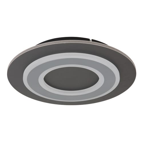GLOBO LIGHTING Deckenleuchte »JAYDEN«, D: 32 cm, H: 5,5 cm, 24W, 3000K, inkl. Leuchtmittel - grau