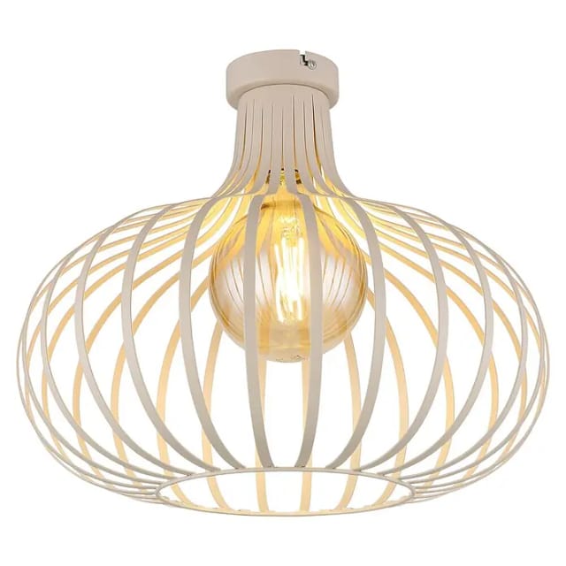 GLOBO LIGHTING Deckenleuchte »MATEO«, D: 40 cm, H: 35 cm, E27, 60W, ohne Leuchtmittel - beige