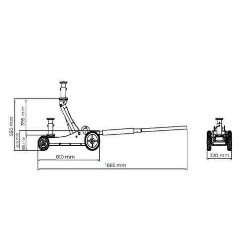 HOLZMANN-MASCHINEN Wagenheber »OWH3.0«, rot, max. 3000kg