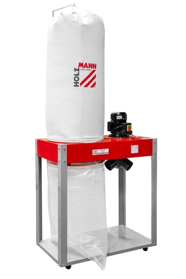 HOLZMANN-MASCHINEN Absauganlage »ABS3000SE«, 1000 W, für Holzspäne, 300 L, 230 V - rot