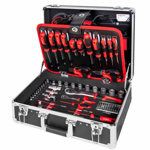 HOLZMANN-MASCHINEN Werkzeugkasten »WZK119ECO«, 119-teilig bestückt, schwarz