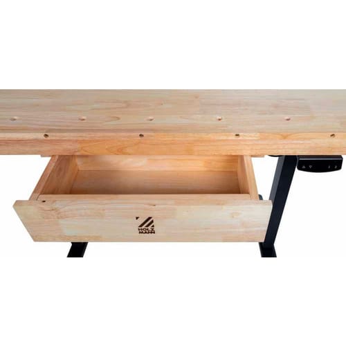 HOLZMANN-MASCHINEN Hobelbank »WB150ELIFT 230V«, elektrisch höhenverstellbar, Schraubstock - braun