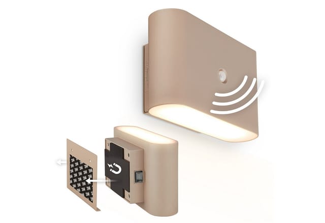 BRILONER Leuchte, LED Akku Wandleuchte, 3 W, beige
