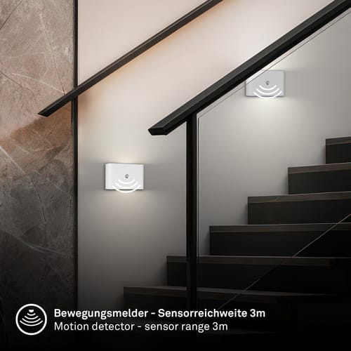 BRILONER Leuchte, LED Akku Wandleuchte, 3 W, weiß matt - weiss