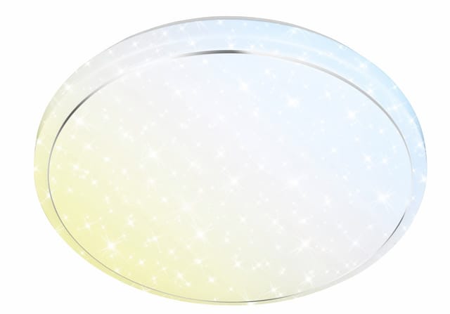 BRILONER Leuchte, LED Deckenleuchte mit Sternen, 22 W, weiß matt - weiss