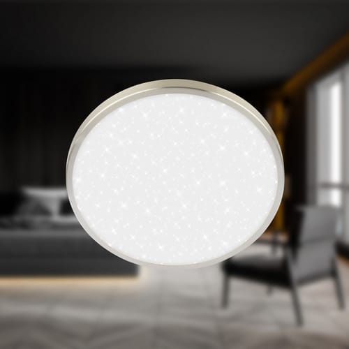 BRILONER Leuchte, LED Deckenleuchte Sternencover, 12 W, matt-nickel - grau
