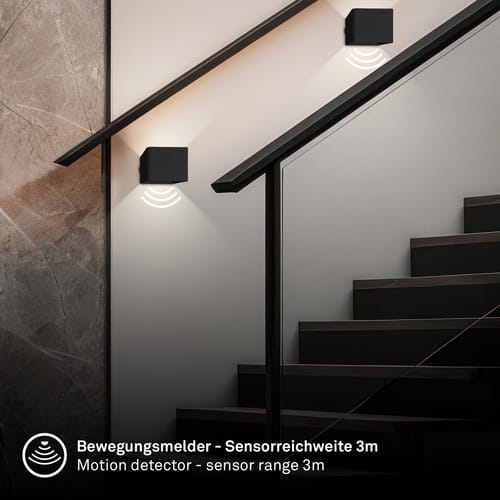 BRILONER Leuchte, LED Akku Wandleuchte, 1,5 W, matt-schwarz