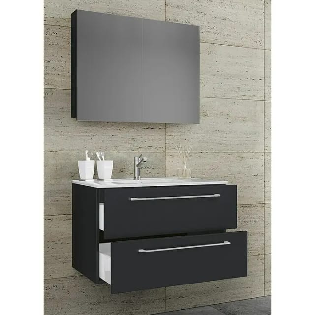 VCM Waschplatz-Set »Badinos«, 3-tlg., 80 cm, schwarz