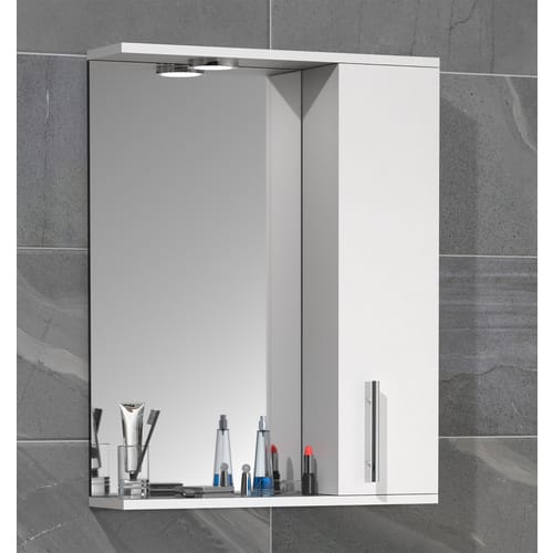 VCM Spiegelschrank »Lisalo L«, BxHxT: 55 x 71 x 14 cm - weiss