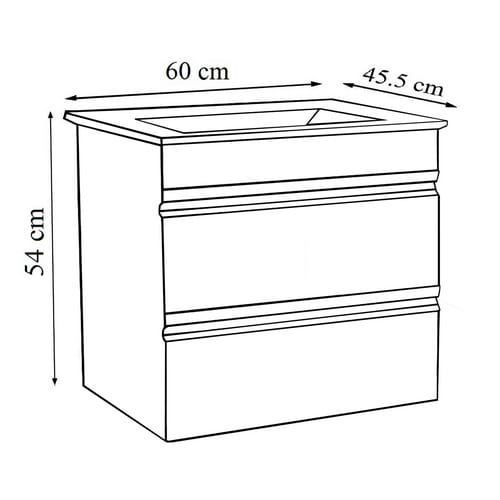 VCM Waschplatz-Set »Silora«, BxHxT: 60 x 54 x 46 cm - weiss