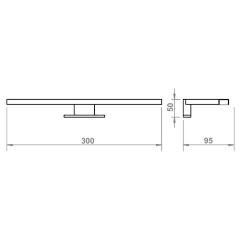 VCM LED-Beleuchtung »Blino«, Kabellänge: 30 cm, silber - silberfarben