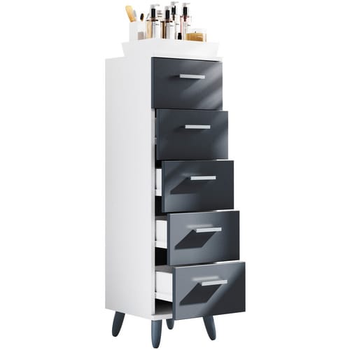 VCM Schubladenschrank »Landos M«, BxHxT: 30 x 100 x 30 cm - grau