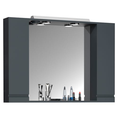 VCM Spiegelschrank »Silora XL«, BxHxT: 100 x 71 x 14 cm - grau