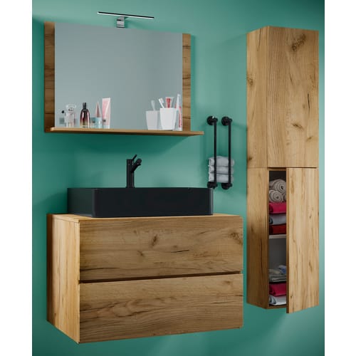 VCM Waschplatz-Set »Lendas«, 4-tlg., 80 cm, braun