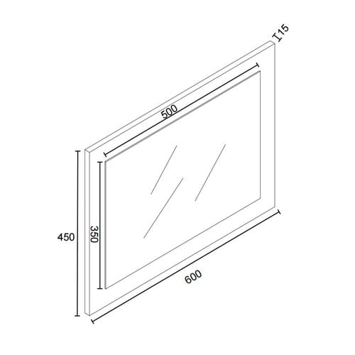 VCM Spiegel »Malira«, BxHxT: 60 x 45 x 2 cm - weiss