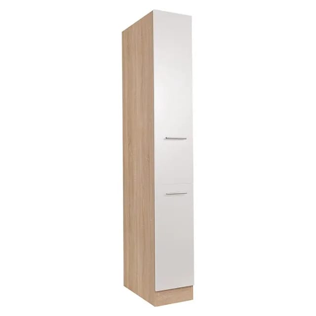 RESPEKTA Apothekerschrank »Merle«, BxHxL: 30 x 200 x 60 cm, weiß/eichefarben - weiss