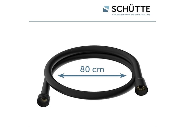 SCHÜTTE Brauseschlauch, 80 cm, Kunststoff, Schwarz