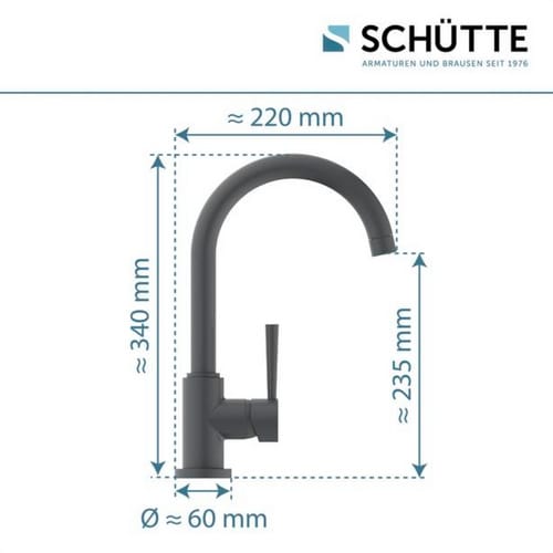 SCHÜTTE Spültischarmatur »CORNWALL«, Anthrazit - grau