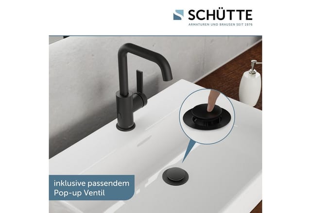 Schütte Waschtischarmatur 'LOS ANGELES' schwarz matt