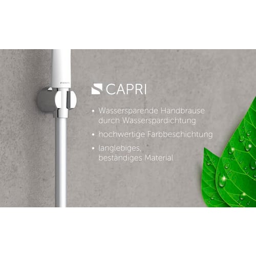 SCHÜTTE Handbrause »CAPRI«, Weiß - weiss
