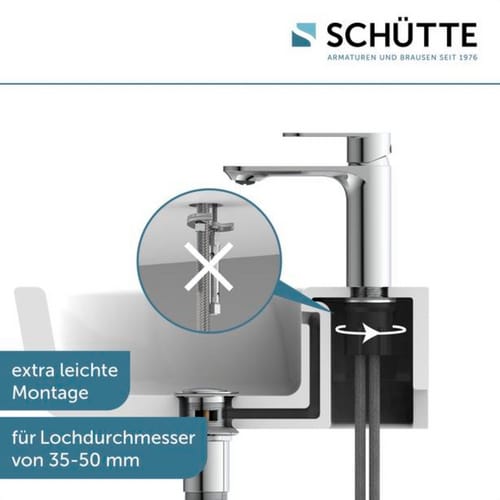 SCHÜTTE Waschtischarmatur »MONTANA«, Chrom - silberfarben