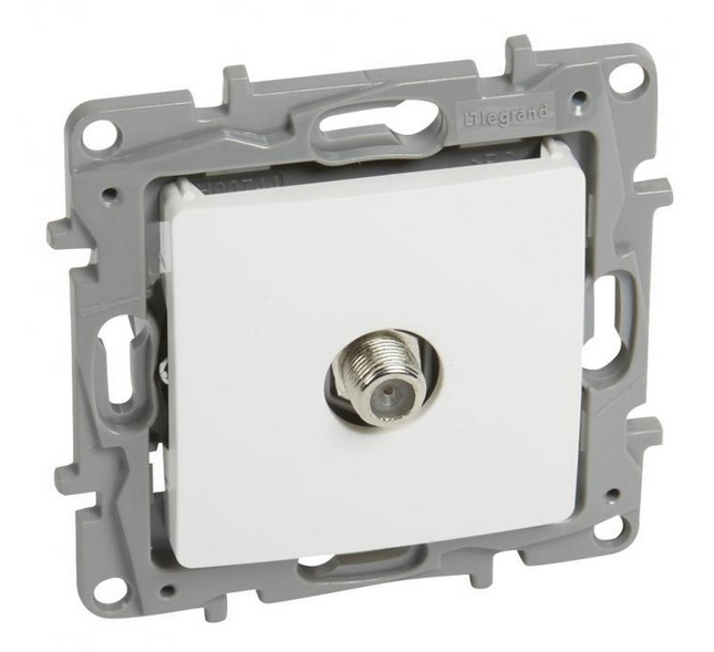 Niloe Tv-antennenbuchse F-f-anschluss 1 Db Weiß 764549