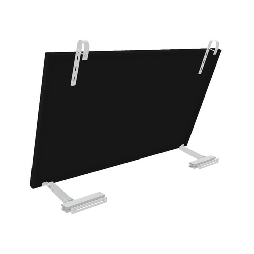 VALE Solarmodul-Halterung, für Geländer (rund), für 2 Module, Aluminium, silberfarben Bild 2