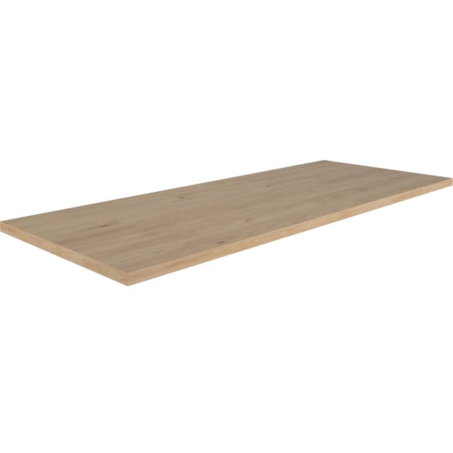 Flex-Well Arbeitsplatte, »Lund«, LxBxH: 150,5x60x2,8 cm, Cosmopolitan Eiche - braun