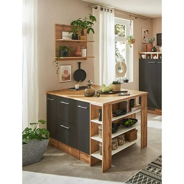 RESPEKTA Küchenblock »Hilde«, HxBxT: 90 x 150 x 90 cm, ohne E-Geräte - grau