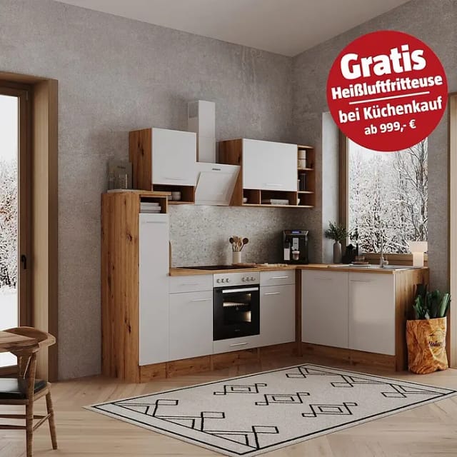 RESPEKTA Küchenblock »Hilde«, HxBxT: 205 x 250 x 172 cm - weiss