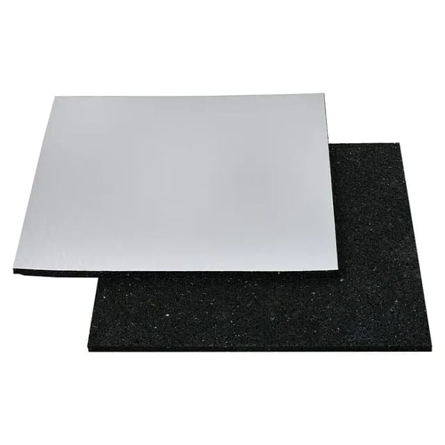 Kosche Holz- und Bautenschutzunterlage, LxBxH: 200 x 200 x 5 mm, Gummi, schwarz