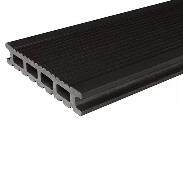 WPC-Terrassendielen, 600 x 14,5 x 0,26 cm, WPC, braun - grau