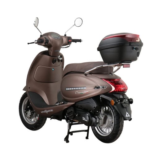 ALPHA MOTORS Motorroller Cappucino 125 ccm 85 km/h EURO 5+ mattbraun inkl. Topcase