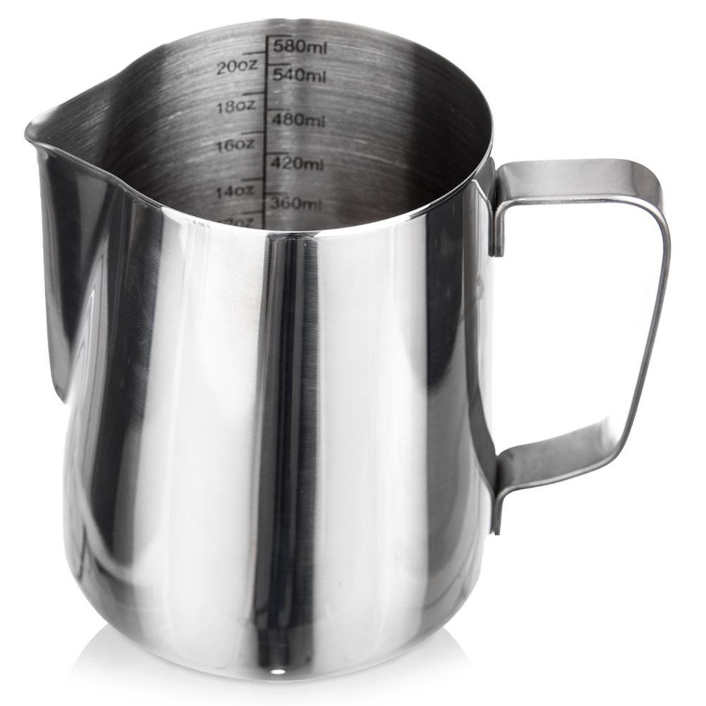 Milchkännchen Aus Edelstahl, Milchaufschäumkännchen, Messbecher, 580 Ml