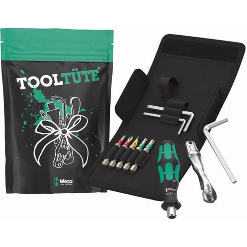 WERA Werkzeugset »Tooltüte«, 9 Teile + Tasche - gruen