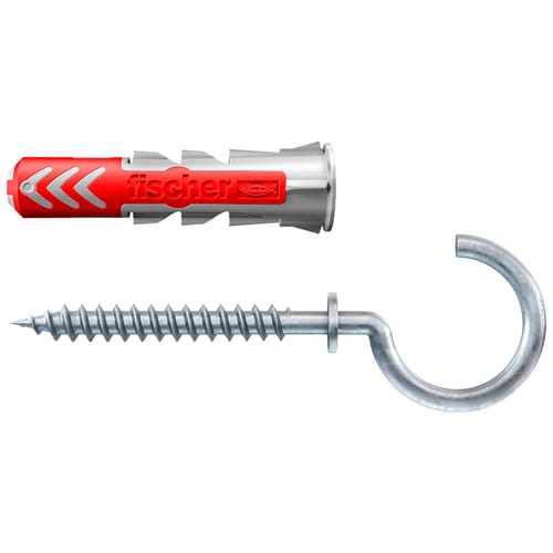 FISCHER Universaldübel »DuoPower«, 2-Komponenten, 10 mm x 50 mm, inkl. Haken - bunt