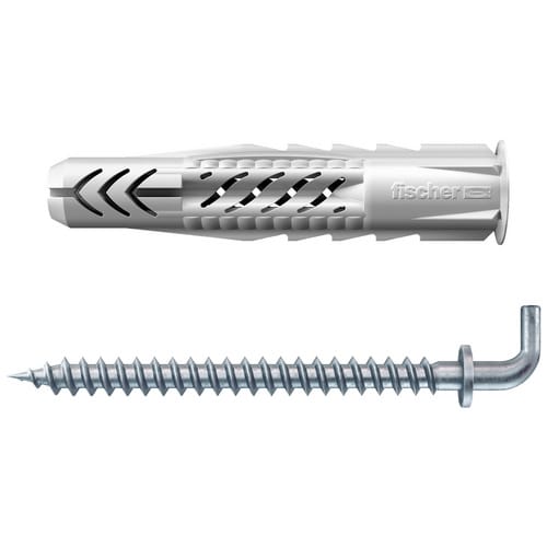 FISCHER Universaldübel »UX«, 10 mm x 60 mm, inkl. Haken - silberfarben