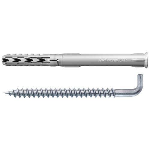 FISCHER Langschaftdübel »SXR«, 10 mm x 100 mm, inkl. Haken - silberfarben