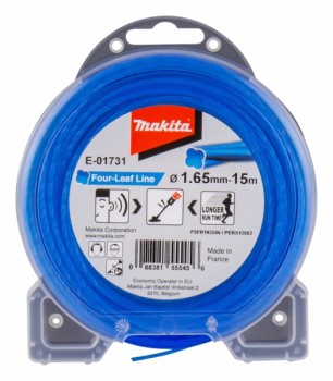 MAKITA Mäh-Faden »Four-Leaf Line«, 1,65 mm x 15 m - blau