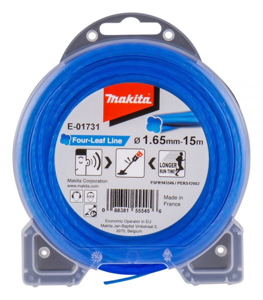 MAKITA Mäh-Faden »Four-Leaf Line«, 1,65 mm x 15 m - blau Bild 2