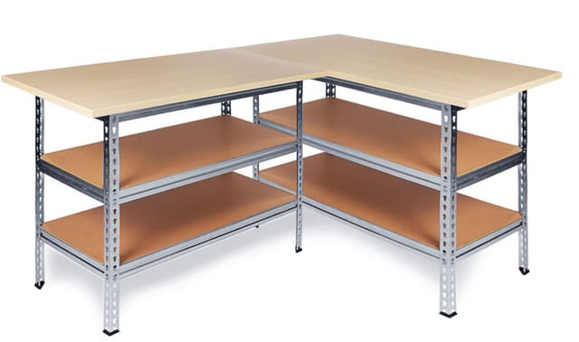 Ondis24 Werkstatt-Set »Uwe«, Ecklösung, grau, Metall