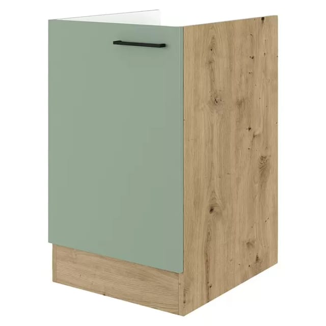 Flex-Well Küchenunterschrank »Cara«, BxHxT: 50 x 82 x 60 cm, Dekor: Schilfgrün matt / Artisan Eiche - gruen