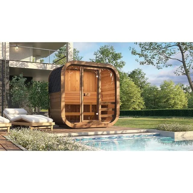 Saunahaus »Laadi 1«, 28/42 mm, ThermoWood - natur