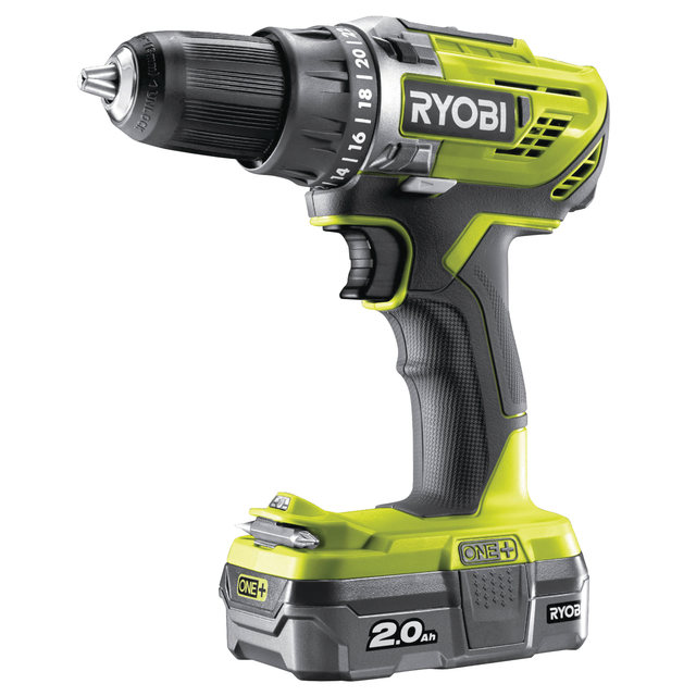 Ryobi Akku-Schrauber »18V ONE+«, 50 Nm Drehmoment, inkl. 1x 2,0 Ah Akku und 2,0 A Ladegerät - gruen